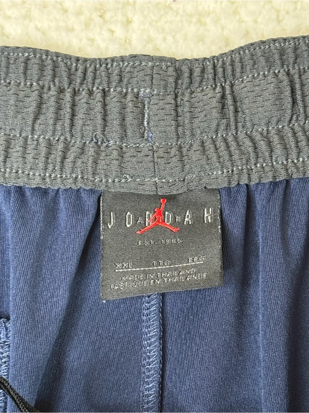 Jordan UNC North Carolina Tar Heels Athletic Shorts Navy Men's Size XXL